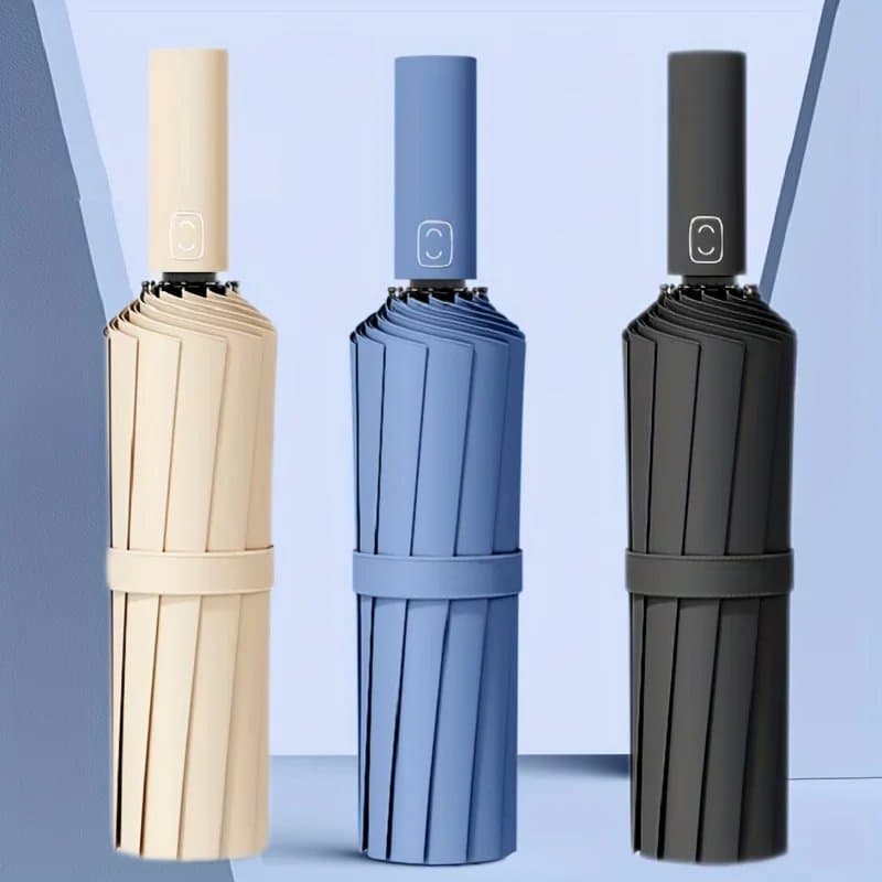 מטריה מחוזקת בעלת 24 עצמות, מטריה חזקה ועמידה לעסקים לגברים, מטריה עמידה ברוח, מטריה נגד קרני השמש לנשים - AliExpress 15